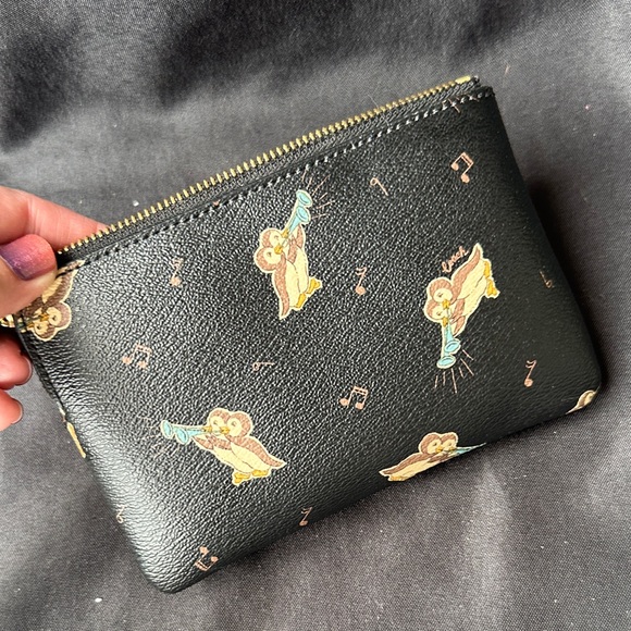 Coach Black Wristlet with Musical Penguins - Picture 3 of 4